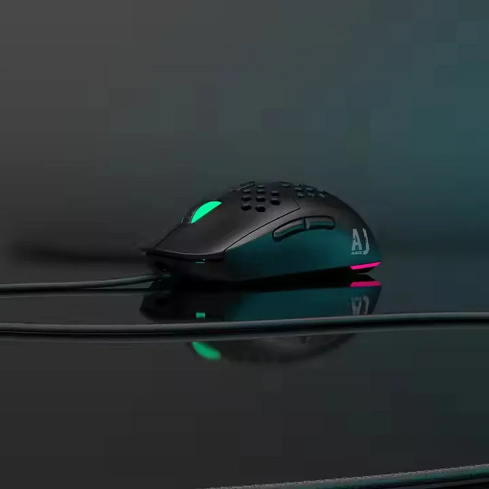FIRSTBLOOD ONLY GAME. AJ380 69g Lightweight Gaming Mouse with Honeycomb Shell...